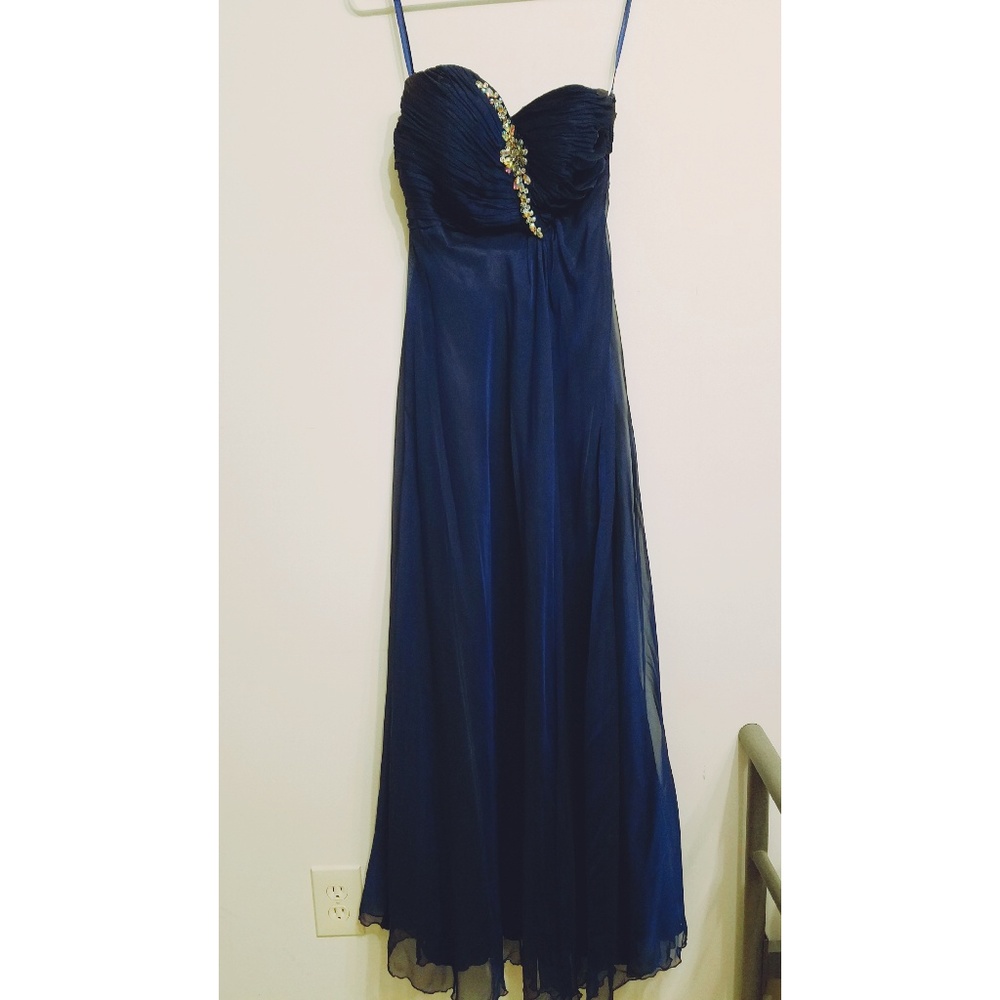 Midnight blue prom dress